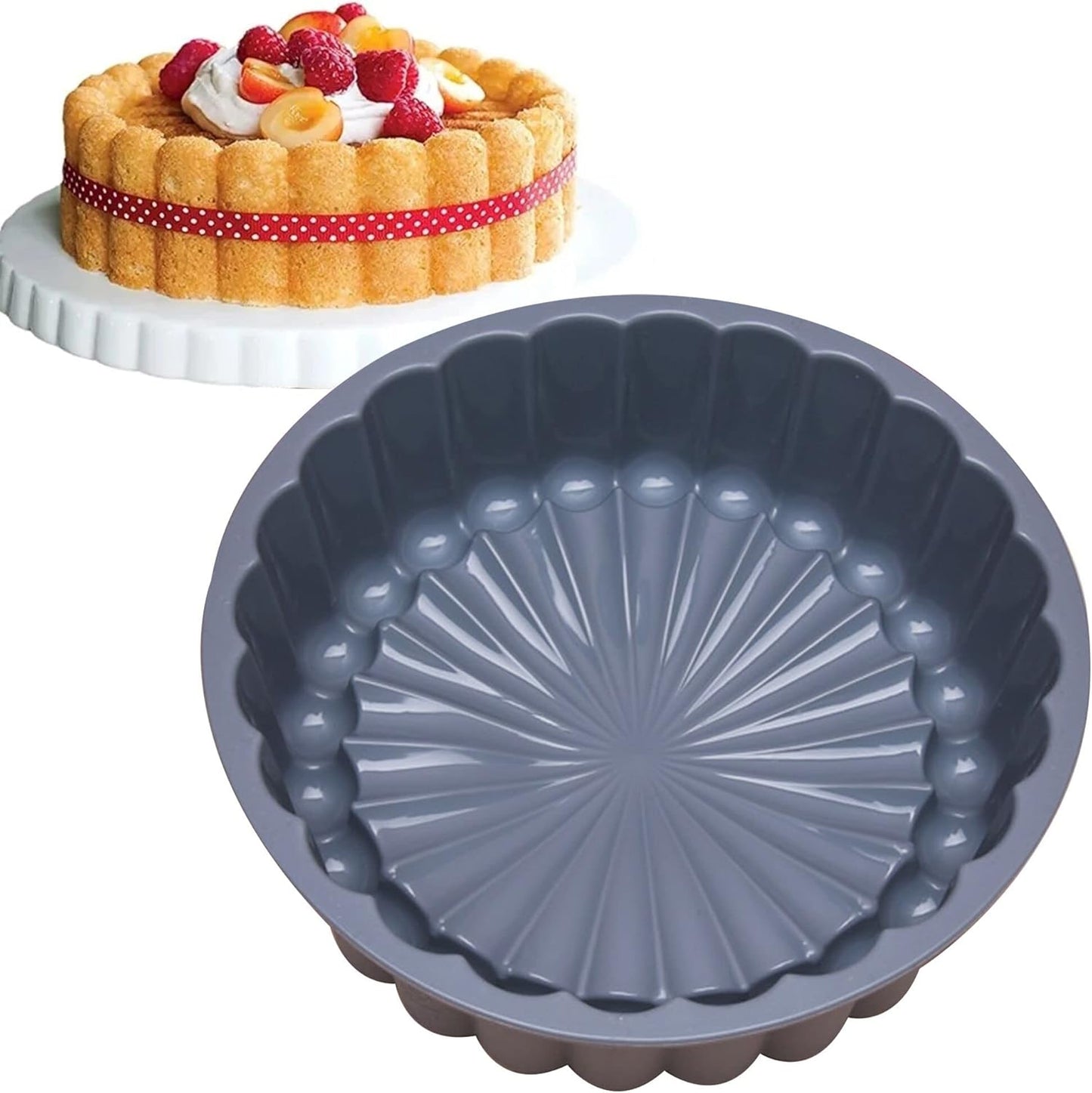 Moule à Gâteau Silicone - SpiralBake™ - Gris