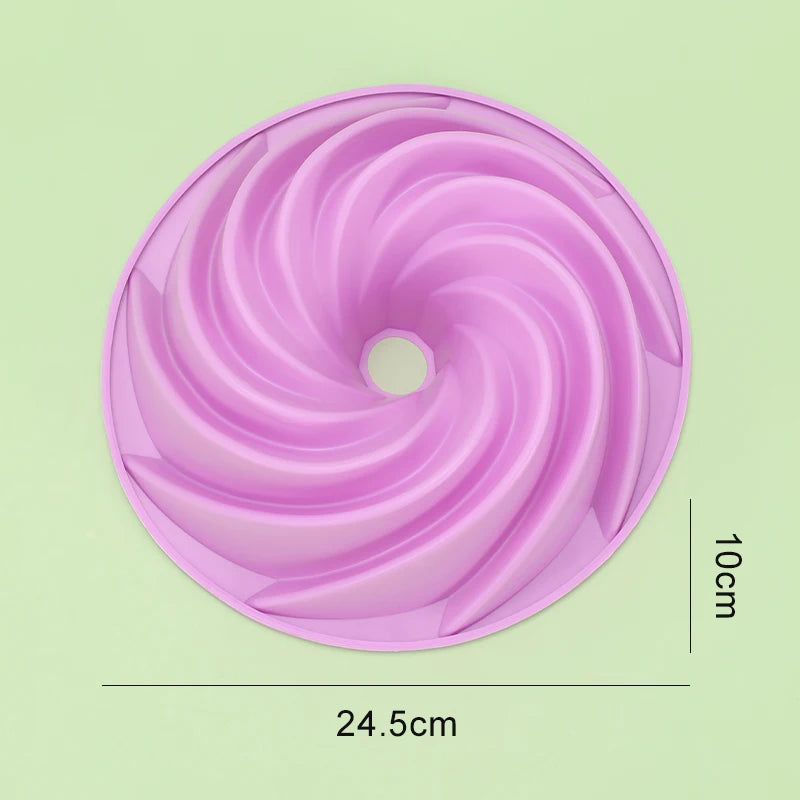 Moule à gâteau spirale 3D silicone