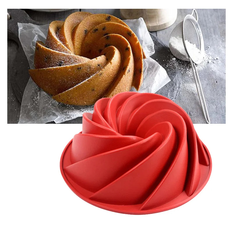 Moule à gâteau spirale 3D silicone